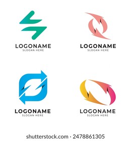 swap transfer logo icon set