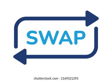 Swap vector symbol illustration. Exchange arrow sign concept.