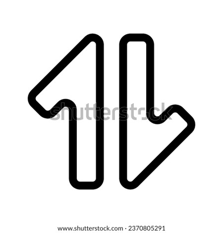 Swap Vertical Icon Vector Symbol Design Illustration