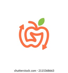 Swapple Swap Exchange Apple Fruit Logo Food Trading Design Vector