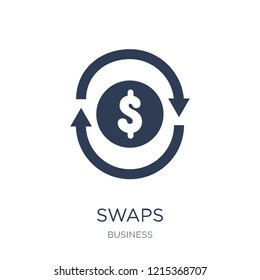 Swaps icon. Trendy flat vector Swaps icon on white background from business collection, vector illustration can be use for web and mobile, eps10