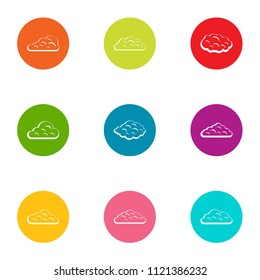 Swarm icons set. Flat set of 9 swarm vector icons for web isolated on white background