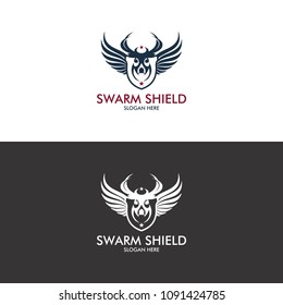 Swarm Shield Logo in Vector