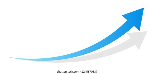 Swash arrow business financial target background design template. Investment value economy growth concept.