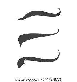 Swash and swooshes tails design template