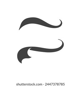 Swash and swooshes tails design template