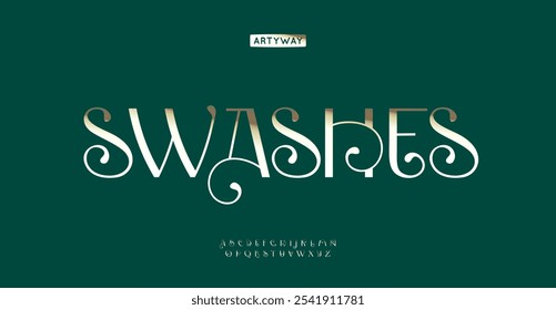 Swashes alphabet, ornate flourishes letters, ornamental font for decorative logo, fancy headline, forged monogram. Elegant sophisticated typography. Vector typeset. - Powered by Shutterstock - Get 15% off with code: PIKWIZARD15