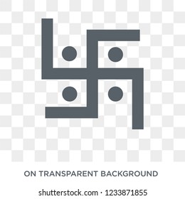Swastica icon. Trendy flat vector Swastica icon on transparent background from india collection. 