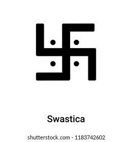 Swastica icon vector isolated on white background, logo concept of Swastica sign on transparent background, filled black symbol