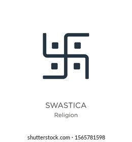 Swastica icon vector. Trendy flat swastica icon from religion collection isolated on white background. Vector illustration can be used for web and mobile graphic design, logo, eps10