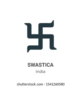 Swastica vector icon on white background. Flat vector swastica icon symbol sign from modern india collection for mobile concept and web apps design.