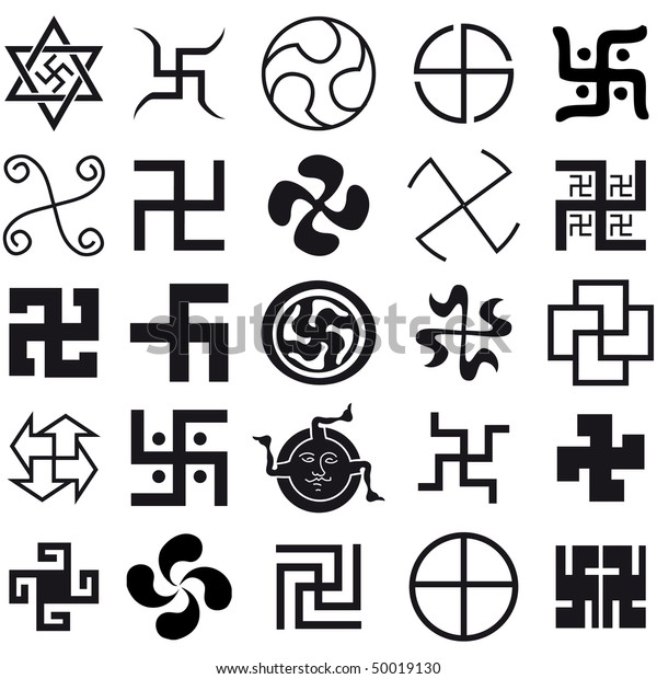 Swastica. vector.\
various religious\
symbols
