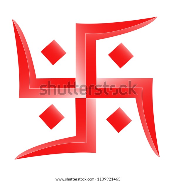 Swastik 3d Red Art Design Stock Vector (Royalty Free ...