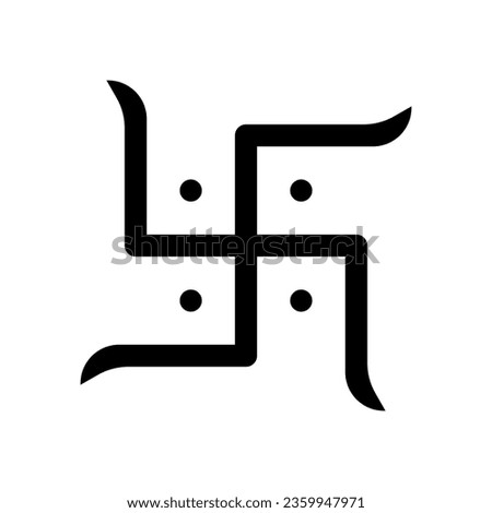 swastika hinduism glyph icon vector. swastika hinduism sign. isolated symbol illustration