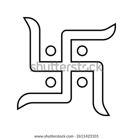 swastika hinduism line icon vector. swastika hinduism sign. isolated contour symbol black illustration