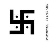 Swastika religious symbol simple icon 