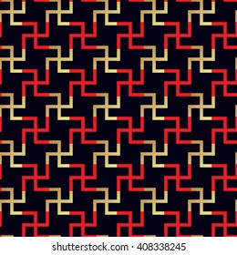 Swastika seamless pattern. Rotating cross, an ancient religious symbol of the sun, good luck, prosperity. Swastika symbol in Hinduism, Buddhism and Jainism