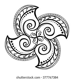 Swastika symbol. Hand drawn element for your design