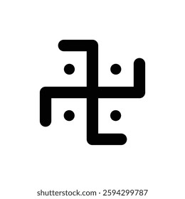 Swastika vector line art Icon