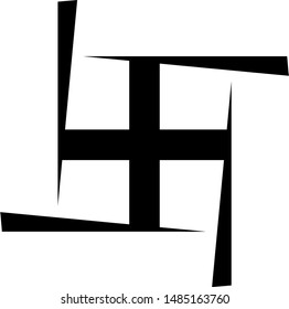 Swastika vector. Swastika symbol. Swastika brush. Swastika icon.