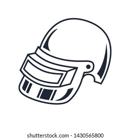 Swat helmet pubg style. Vector