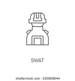 Swat linear icon. Swat concept stroke symbol design. Thin graphic elements vector illustration, outline pattern on a white background, eps 10.