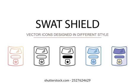 SWAT Shield icon design with white background stock illustration