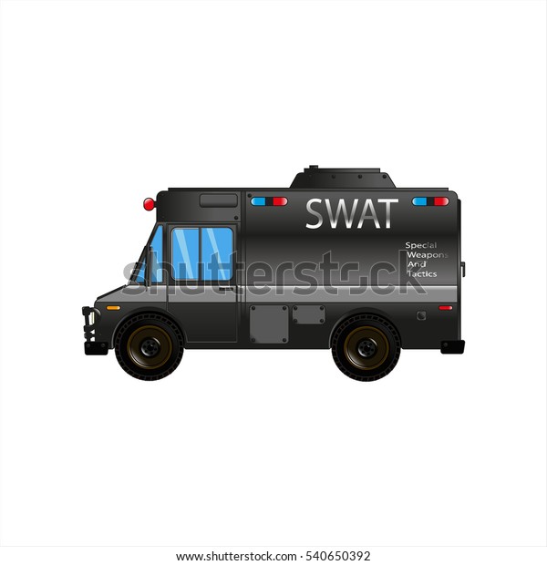 Swat Truck Police Bus Car Special Stock Vector (Royalty Free) 540650392