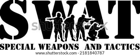 SWAT Vector logo, Special Weapons and Tactics design