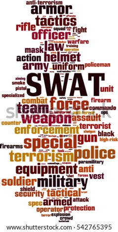 SWAT word cloud concept. Vector illustration