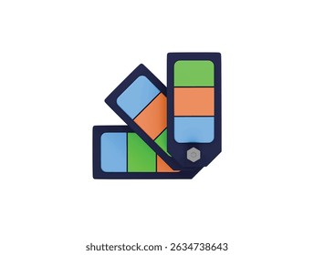 Swatch book icon 3d illustration render