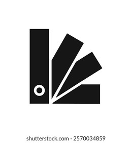 Swatch icon Flat simple outline set