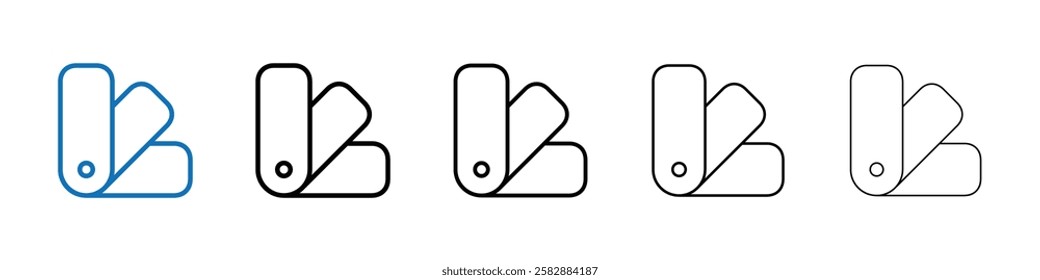 Swatch icon Outline vector logo for web ui