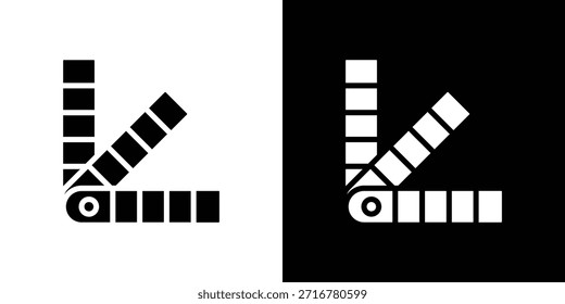 Swatch icon silhouette vector illustration isolated flat style