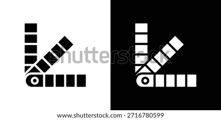 Swatch icon silhouette vector illustration isolated flat style