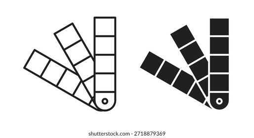 Farbfeld-Symbole einzeln auf weißem Hintergrund, flache Vektorgrafik.