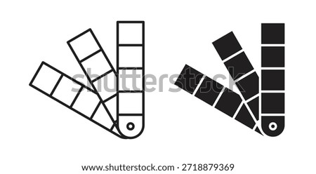 Swatch icons set isolated on white background flat vector illustration.