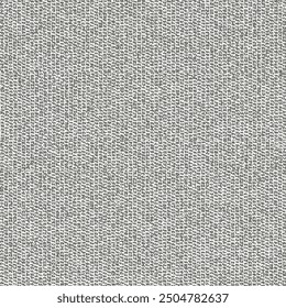 Swatch of an old cotton jersey. Rustic cloth texture. Grunge fabric. Gray knitted background. Abstract vector seamless.