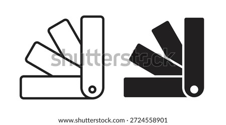 Swatchbook icon in doodle and stroke style.
