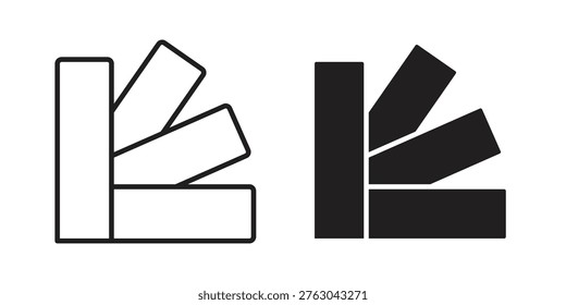 Swatchbook icon linear vector outline, symbol logo design style