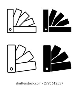 Swatchbook icon pack in black