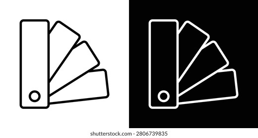 Swatchbook icon set in bundle and white.