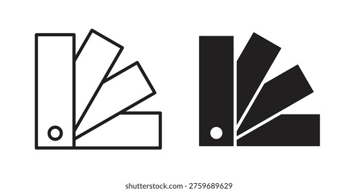 Swatchbook icon set in flat and line style vectors