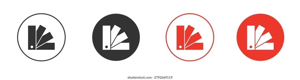 Swatchbook icon silhouette. editable vector template