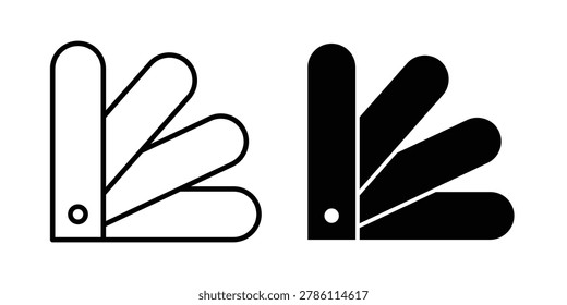 Swatchbook icon symbol. Flat and Stroke Vector illustration