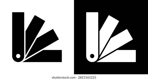 Swatchbook icon thin symbols bundle. EPS10.