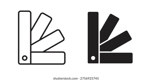 Swatchbook icon vector pack. Thin linear and black flat style.