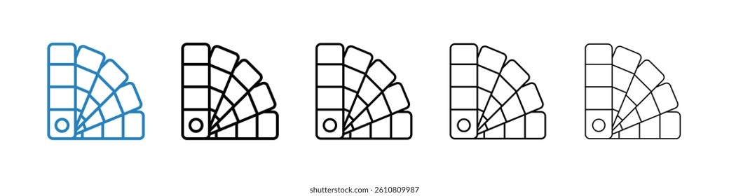 Swatchbook icons collection vectors for web ui