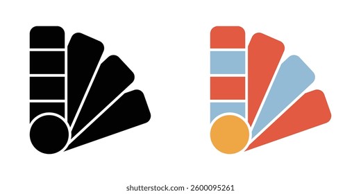 Swatchbook web vector icons set