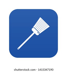 Swatter icon blue vector isolated on white background